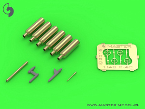 Aircraft guns (brass) 1/48 Curtiss P-40E to P-40N - details set - Browning .50 blast tubes, gunsight and Pitot Tube