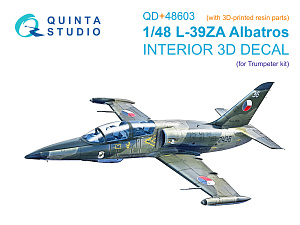 L-39ZA 3D-Printed & coloured Interior on decal paper (Trumpeter)(with 3D-printed resin parts)