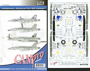 Decal 1/72 McDonnell-Douglas F/A-18C (4) (CAM PRO)