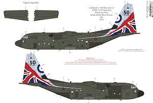 Decal 1/72 RAF Lockheed C-130J Hercules C.5 Special Schemes Pt1 (1) (Xtradecal)