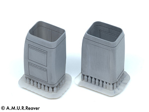Additions (3D resin printing) 1/48 Air intakes and composite ducts for the SEPECAT Jaguar GR.1/Gr.1A model (A.M.U.R.Reaver) 