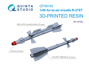 R-27ET Air-to-Air Missiles with Launchers, 2 pcs (for all kits)