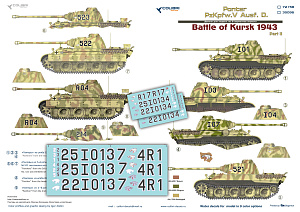 Decal 1/72 Pz.Kpfw.V Panter Ausf. D Battle of Kursk1943 - Part II (Colibri Decals)