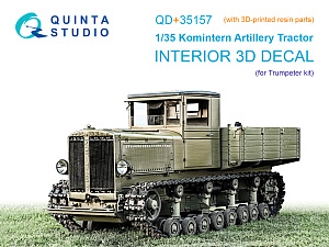 Komintern Artillery Tractor 3D-Printed & coloured Interior on decal paper (Trumpeter) (with 3D-printed resin parts) 