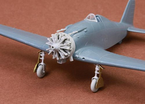 Additions (3D resin printing) 1/72 Fiat G.50 Engine + cowling set (designed to be used with Fly kits)[Fiat G.50bis/AS]