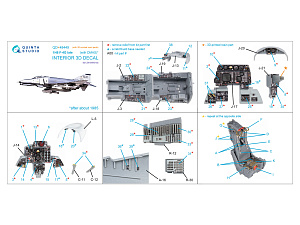 F-4G late 3D-Printed & coloured Interior on decal paper (Zoukei Mura SWS) (with 3D-printed resin parts)