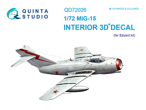 MiG-15 3D-Printed & coloured Interior on decal paper (for Eduard kit)