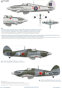 Decal 1/48 Hurricane Mk IIC (Nicki, Jessie, uncle Loseph) (Colibri Decals)