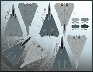 Decal 1/48  'Color & Markings of US Navy Grumman F-14 Tomcats Part IX'  (Furball Aero-Design)