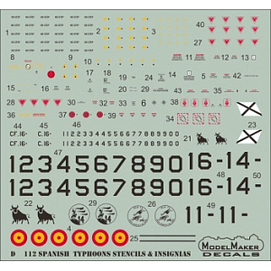 Decal 1/72 Spanish Eurofighter EF-2000A Typhoon NATO Tiger Meet 2016 (Model Maker Decals)