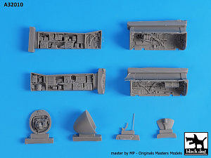 Additions (3D resin printing) 1/32 LTV A-7D/A-7E Corsair II radar + electronics+wheel bays (designed to be used with Trumpeter kits) 