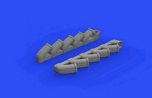 Additions (3D resin printing) 1/48 Ilyushin Il-2 exhaust stacks (designed to be used with Tamiya kits) 