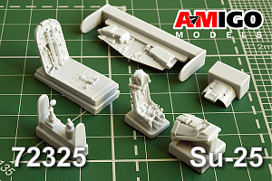 Additions (3D resin printing) 1/72 Su-25 aircraft cockpit with K-36 ejection seat (Amigo Models) 