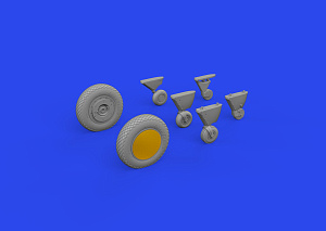 Additions (3D resin printing) 1/48 General-Motors FM-2 Wildcat wheels (designed to be used with Eduard kits)