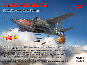 Model kit 1/48 Martin B-26B Marauder 'Flak Bait'. 322nd Bombardment Group (ICM)