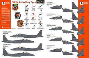 Decal 1/48 McDonnell F-15E Strike Eagle Nose art from the Tigers of Mountain Home AFB  (Two Bobs)