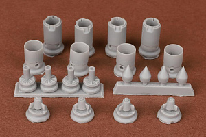 Additions (3D resin printing) 1/72 Convair B-58 Hustler seamless engine intakes (designed to be used with Italeri kits)