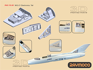 Additions (3D resin printing) 1/48 Collection of 4 sets for MiG-21 (Raymoco)