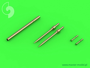 Aircraft detailing sets (brass) 1/72 PZL TS-11 'Iskra'- Pitot Tubes and 23mm gun barrel (designed to be used with Arma Hobby kits) 