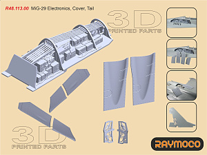 Additions (3D resin printing) 1/48 Collection of 4 sets for MiG-29 (Raymoco)