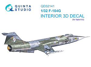 F-104G 3D-Printed & coloured Interior on decal paper (Italeri)