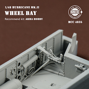 Additions (3D resin printing) 1/48 Hawker Hurricane Mk.II Wheel bay (designed to be used with Arma Hobby kits) (MCC)