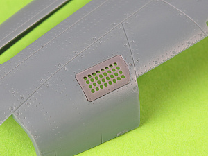 Aircraft detailing sets (resin) 1/48 P-51 Mustang - carburator air filter cover - standard holed type (designed to be used with Eduard kits)