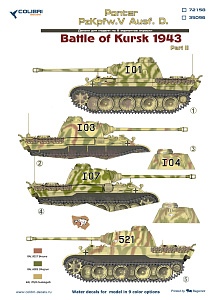 Decal 1/72 Pz.Kpfw.V Panter Ausf. D Battle of Kursk1943 - Part II (Colibri Decals)