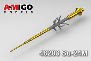 Aircraft detailing sets (brass) 1/48 Pitot tube of Su-24M family aircraft (Amigo Models)