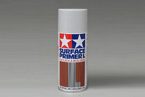 Surface primer Gray for plastic and metal, 180 ml. spray (Tamiya)