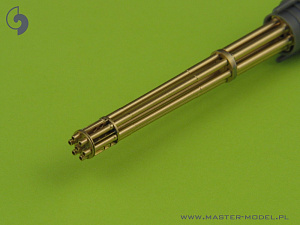 Aircraft detailing sets (brass) 1/32 M61 A1 Vulcan - Six-barrelled rotary 20mm cannon - turned barrels with etched barrel clamps 