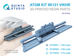 9K121 Vikhr ATGM, six-pack kit for Ka-52 (for all kits)
