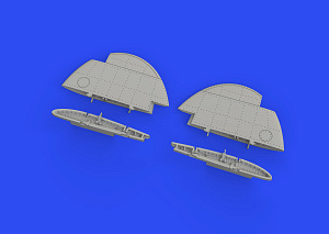 Additions (3D resin printing) 1/48 Mitsubishi A6M3 Zero Type 22 folding wingtips (3D-Printed) (designed to be used with Eduard kits)