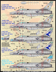 Decal 1/72 Colors & Markings of USAF Super Sabres (Furball Aero-Design)