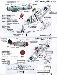 Decal 1/72 Multi-Aircraft Series #1 (Yellow Wings)