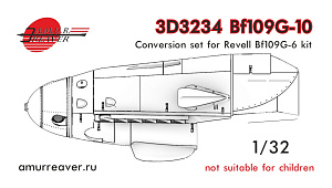 Conversion kit 1/32 Conversion of the Revell Bf109G-6 to the Bf109G-10 (A.M.U.R.Reaver)
