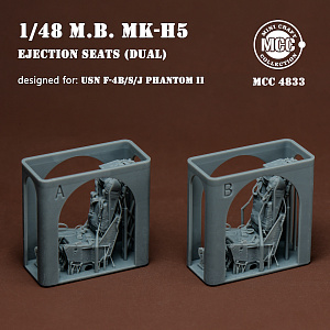 Additions (3D resin printing) 1/48 Martin Baker Mk.h5 Ejection seat-navy (x 2pcs) (MCC)