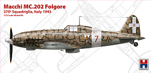 Model kit 1/72 Macchi C.202 Folgore 370a Squadriglia, Italy 1943 (ex Hasegawa (Hobby 2000)