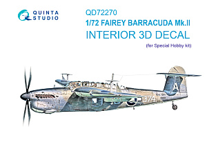 Fairey Barracuda Mk.I 3D-Printed & coloured Interior on decal paper (Special Hobby)