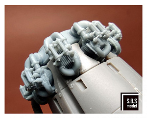 Additions (3D resin printing) 1/48 Bristol Bulldog engine upgrade set (without rocker covers) (designed to be used with Airfix kits)