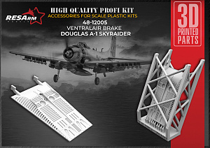 Additions (3D resin printing) 1/48 Douglas A-1 Skyraider underfuselage air brake  (RESArm)