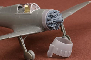Additions (3D resin printing) 1/72 Marcel-Bloch MB.151C.1 & MB.152 engine with cowling set (designed to be used with Dora Wings kits)
