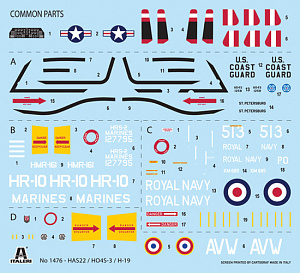 Model kit 1/72 Sikorsky HO4S-3 / HAS.7 / H-19 (Italeri)
