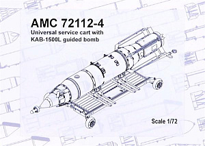 Additions (3D resin printing) 1/72 Ammunition transportation cart with KAB-1500L