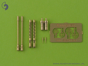 Aircraft detailing sets (brass) 1/32 German aircraft machine gun MG.81 and MG.81Z - turned barrels and etched sights (2pcs) 
