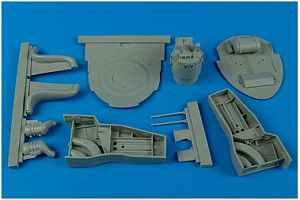 Additions (3D resin printing) 1/32 Grumman F8F-1 Bearcat wheel bay (designed to be used with Trumpeter kits)