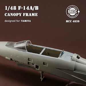 Additions (3D resin printing) 1/48 Grumman F-14A/F-14B Tomcat canopy frame (designed to be used with Tamiya kits) (MCC)