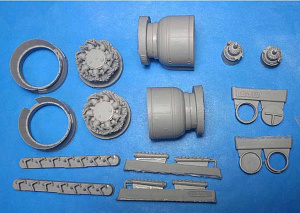 Additions (cast) 1/48 Beaufighter engines, cowlings, exhaust pipes (Vector) 