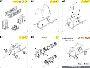 Additions (3D resin printing) 1/48 Collection of 5 sets for F-15 I (GWH) (Raymoco)