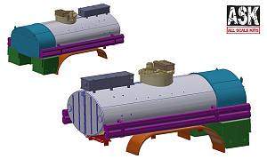 Conversion kit 1/72 Set of tanker TZ-8-255B for Kraz-255B from AVD